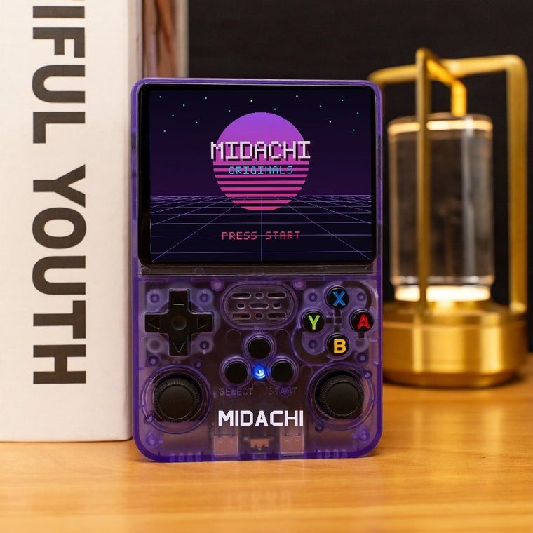 MIDACHI ONE in Violett mit MIDACHI-Originals-Startbildschirm