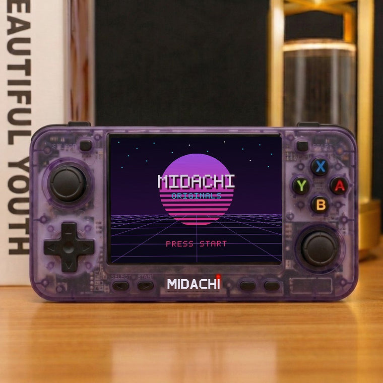 MIDACHI DECK in Violett mit MIDACHI-Originals-Startbildschirm